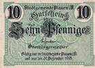 Weimarer Republik, Sachsen, 10 Pfennige Plauen, Stadtgemeinde, -