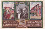 Deutsches Reich, Bayern, Ansichtskarte Sängerbundfest Sachsen Komers, -