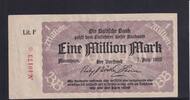 Deutsches Reich, Baden, 1 Million Mark Badische Bank Mannheim, -