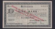 1 Mark 1917 Kaiserreich, Baden Württemberg, , Karlsruhe Städtische Sparkasse, für die Kriegsanleihe, leicht gebraucht II,