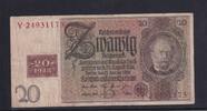 Deutschland, Sowjetische Besatzungszone, 20 Reichsmark Ro.335a, SBZ-6a, Friedensdruck, Udr. Bst. B, Serie: Y, -