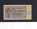 Deutschland, Sowjetische Besatzungszone, 1 Rentenmark Ro.330b, SBZ-1b, Reichsdruck KN 8 stellig, mit Kupon, -