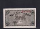 Drittes Reich, Reichskreditkasse, 2 Reichsmark Ro.552a, ZWK-3a, mit Prägestempel, KN 7 stellig, -