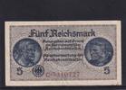 Drittes Reich Reichskreditkasse, 5 Reichsmark Ro.553a, ZWK-4a, KN 7 stellig, mit Prägestempel, Serie: C, -