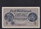 Drittes Reich Reichskreditkasse, 5 Reichsmark Ro.553a, ZWK-4a, KN 7 stellig, mit Prägestempel, Serie: S, -