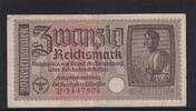 Drittes Reich Reichskreditkasse, 20 Reichsmark Ro.554a, ZWK-5a, Serie: B, -