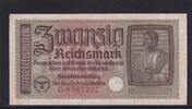 Drittes Reich Reichskreditkasse, 20 Reichsmark Ro.554a, ZWK-5a, Serie: G, -