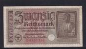 Drittes Reich Reichskreditkasse, 20 Reichsmark Ro.554a, ZWK-5a, Serie: G, -