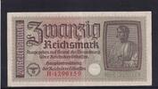Drittes Reich Reichskreditkasse, 20 Reichsmark Ro.554a, ZWK-5a, Serie: H, -