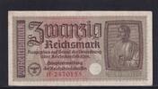 Drittes Reich Reichskreditkasse, 20 Reichsmark Ro.554a, ZWK-5a, Serie: H, -