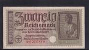Drittes Reich Reichskreditkasse, 20 Reichsmark Ro.554a, ZWK-5a, Serie: K, -