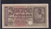 Drittes Reich Reichskreditkasse, 20 Reichsmark Ro.554a, ZWK-5a, Serie: L, -