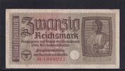 Drittes Reich Reichskreditkasse, 20 Reichsmark Ro.554a, ZWK-5a, Serie: M, -