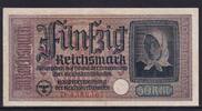 Drittes Reich Reichskreditkasse, 50 Reichsmark Ro.555a, ZWK-6a, Serie: D, -