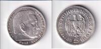 Deutsches Reich, Drittes Reich, 5 Reichsmark Paul von Hindenburg, -