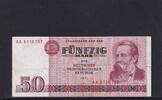 Deutschland, DDR, 50 Mark Ro.360a, DDR-22a, erste Auflage, Typensatz, Serie:AA, -