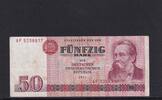 Deutschland, DDR, 50 Mark Ro.360a, DDR-22a, erste Auflage, Typensatz, Serie: AF, -