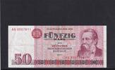 Deutschland, DDR, 50 Mark Ro.360a, DDR-22a, erste Auflage, Typensatz, Serie: AG, -