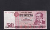Deutschland, DDR, 50 Mark Ro.360a, DDR-22a, erste Auflage, Typensatz, Serie: BA, -