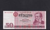 Deutschland, DDR, 50 Mark Ro.360a, DDR-22a, erste Auflage, Typensatz, Serie: BB, -