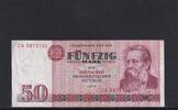 Deutschland, DDR, 50 Mark Ro.360a, DDR-22a, erste Auflage, Typensatz, Serie: CA, -