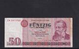 Deutschland, DDR, 50 Mark Ro.360b, DDR-22b, erste Auflage, Typensatz, Ersatznote, Serie: ZA, -