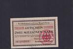 Weimarer Republik, Reichsbahn, 2 Millionen Mark Reichsbahndirektion Magdeburg, Wz. Wellen, -