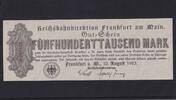 Weimarer Republik, Reichsbahn, 500000 Mark Reichsbahndirektion Frankfurt/Main, -