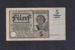 Weimarer Republik, Rentenbank, 5 Rentenmark Ro.164b, DEU-209b, KN 8 stellig, KN rot, -