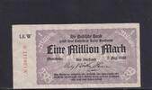 Deutsches Reich, Badische Bank, 1 Million Mark Mannheim, Badische Bank, BAD-11b, KN 6 stellig, -