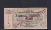 Deutsches Reich, Badische Bank, 2 Milliarden Mark auf 20 Millionen Mark Mannheim, Badische Bank, BAD-12, Serie: R, -
