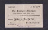 Weimarer Republik, Sachsen, 50000 Mark Zschopau, Stadtgirokasse, -