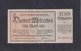 Deutsches Reich, Deutsche Reichsbahn, München, 100 Milliarden Mark Reichsverkehrsministerium Zweigstelle Bayern, -