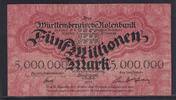Deutsches Reich, Württemberg, 5 Millionen Mark Württembergische Notenbank Stuttgart, -
