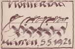 Ansichtskarte Künstlerkarte 1921 Deutsches Reich, Sachsen, Meißen, Meissen, Pioniertag 1921 unbeschrieben, leichte Gebrauchsspuren,