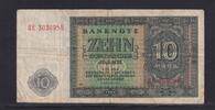 Deutschland, DDR, 10 Mark Ro.343d, DDR-5, KN 7 stellig Serie: AE, Platten Nr.180/194, -
