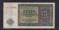 Deutschland, DDR, 10 Mark Ro.343d, DDR-5, KN 7 stellig Serie: AG, Platten Nr.170/165, -
