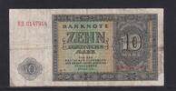 Deutschland, DDR, 10 Mark Ro.343d, DDR-5, KN 7 stellig Serie: BH, Platten Nr.52/57, -