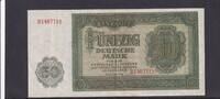 Deutschland, DDR, 50 Mark KN 7 stellig Serie: B, ohne Plattennummer, -