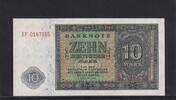 Deutschland, DDR, 10 Mark Ro.343d, DDR-5, KN 7 stellig Serie: AF, mit Plattennummer 86/125, -