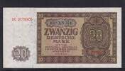 Deutschland, DDR, 20 Mark Ro.344d, DDR-6, KN 7 stellig Serie: AG, mit Plattennummer 17/48, -