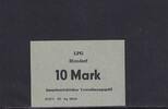 Deutschland, DDR, 10 Mark LPG-Geld, LPG Hinsdorf , mit Stempel Quellendorf, -