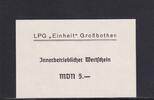Deutschland, DDR, 5 MDN LPG-Geld, LPG Großbothen, -