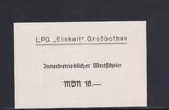 Deutschland, DDR, 10 MDN LPG-Geld, LPG Großbothen, -