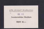 Deutschland, DDR, 10 MDN LPG-Geld, LPG Großbothen, mit Stempel, -
