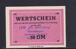 Deutschland, DDR, -,50 DM LPG-Geld, LPG Gardelegen, Letzlinger Str., -