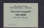 Deutschland, DDR, 100 MDN LPG-Geld, LPG Bad Frankenhausen-Seehausen, -
