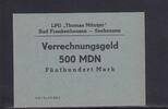 Deutschland, DDR, 500 MDN LPG-Geld, LPG Bad Frankenhausen-Seehausen, -