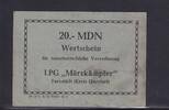 Deutschland, DDR, 20 MDN LPG-Geld, LPG Farnstädt, -