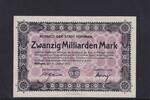 Baden, 20 Milliarden Mark Hüfingen, Stadt, Rs. unbedruckt, KN fehlt, -